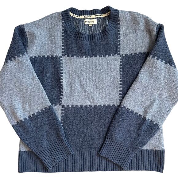 Bearpaw Blue, Big Checkered, Pull Over Sweater- L - Picture 1 of 8